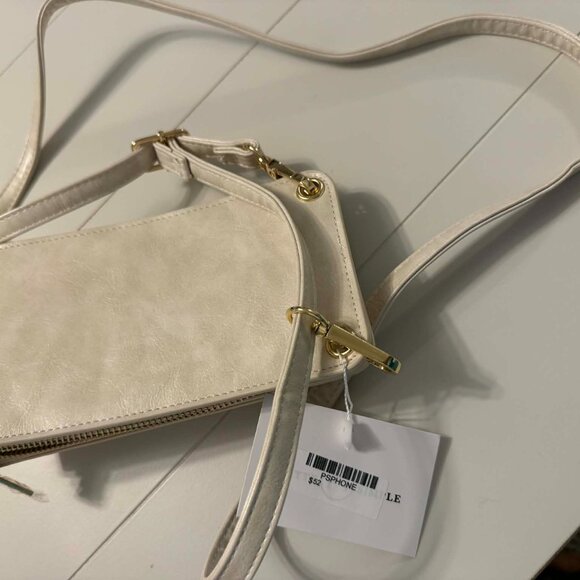 Pretty Simple NWT Cream Crossbody Wallet Bag | Built-In Card Slots | $52 - Picture 7 of 8